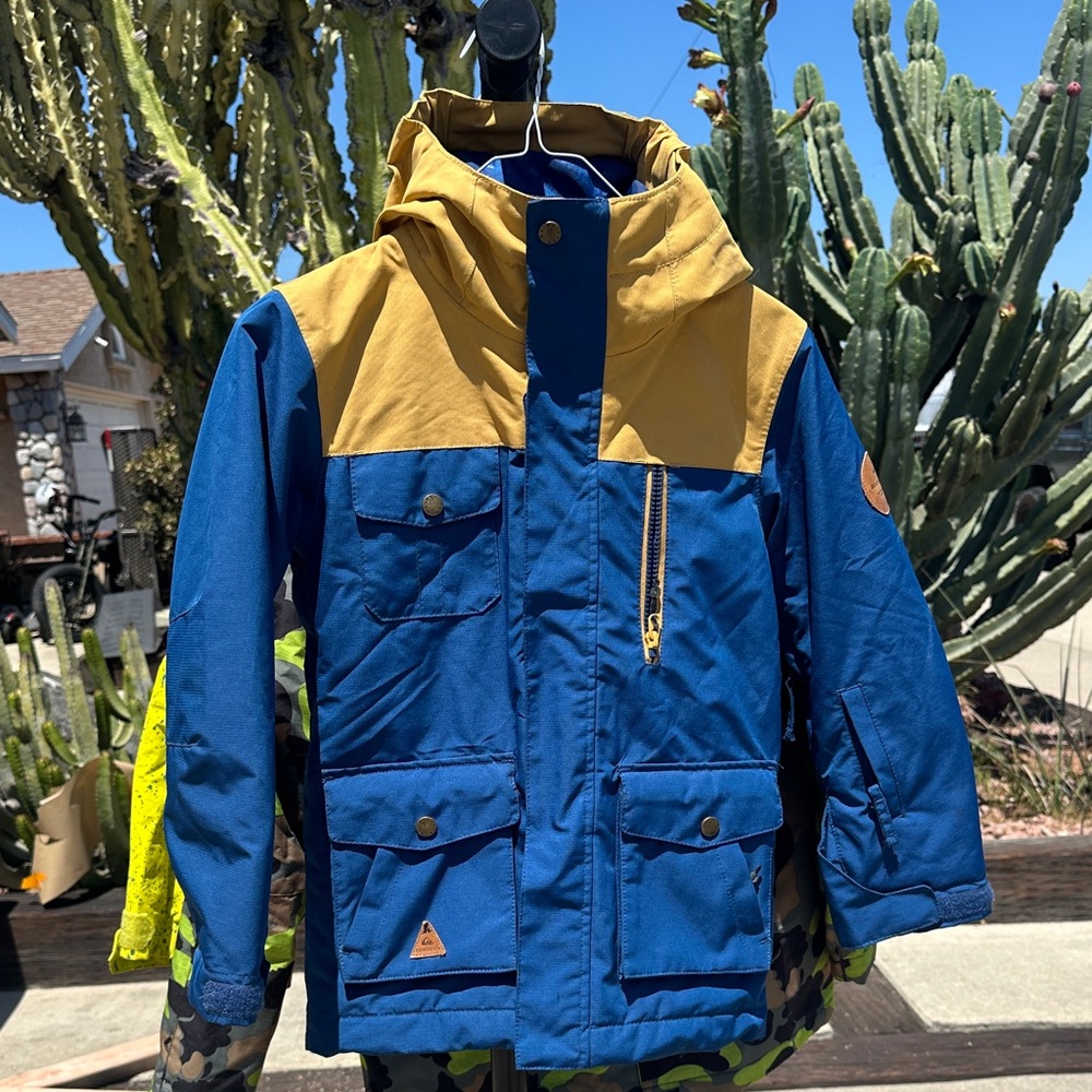 Kids Quicksilver Blue and yellow Snow Jacket
